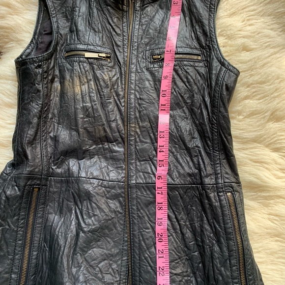 Michael Kors Black Genuine textured soft belted vest multiple zipper clo… - Picture 16 of 16